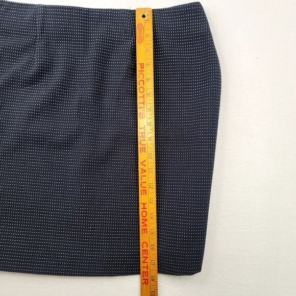 Elle Womens Black Dot Mini Skirt Faux Leather Trim Pockets Medium - Picture 7 of 7